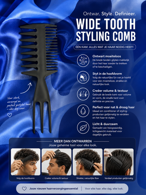De JDB Wide Thooth styling Comb